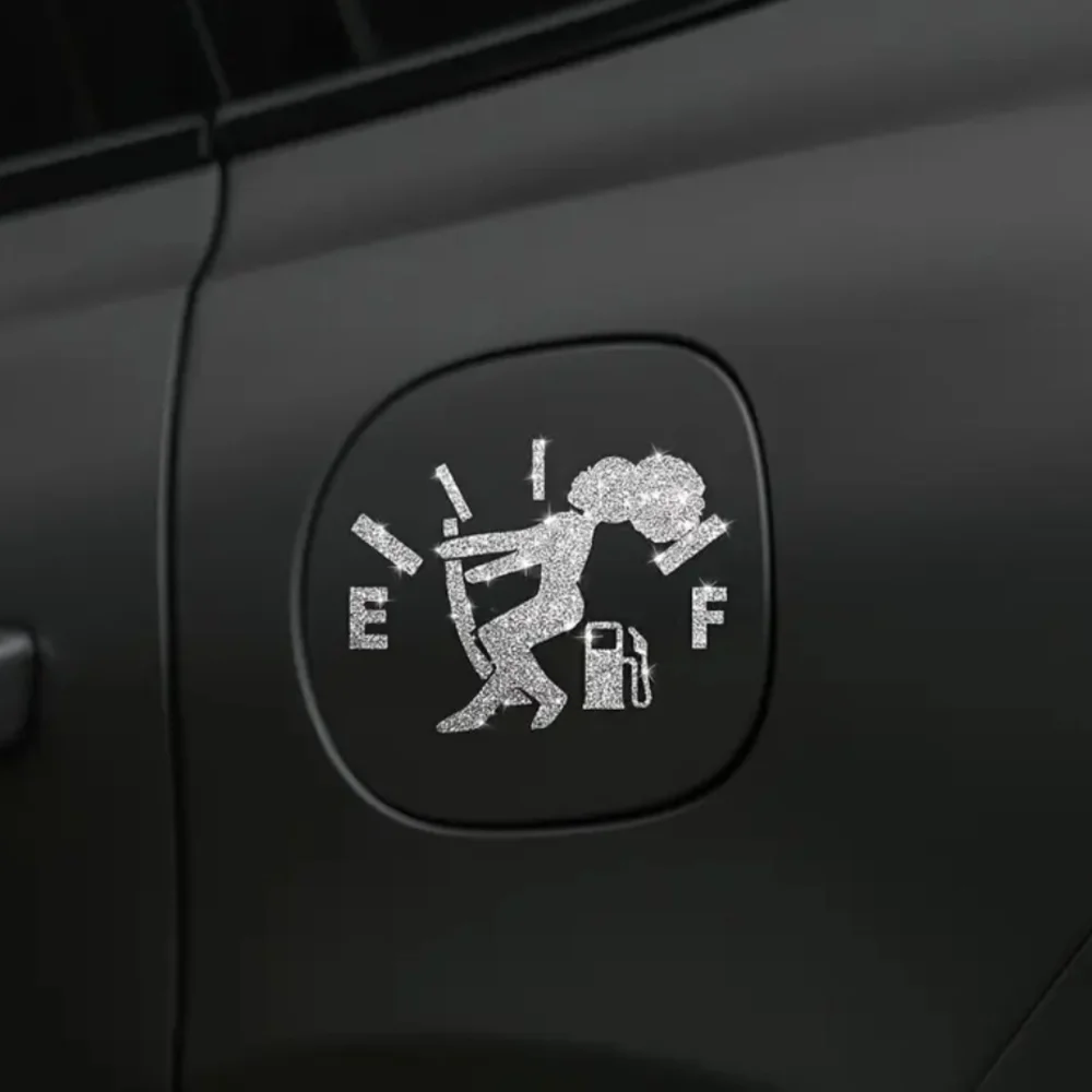 Silver Fuel Gauge Car Sticker